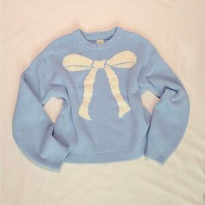 Target “A New Day” Bow Sweater – Blue – Size M